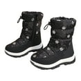thumbnail image 4 of Quealent Kids Snow Boots for Boys Girls Toddler Winter Outdoor Boots Waterproof with Fur Lined(Toddler/Little Kids/Big Kid) Black for Size 13, 4 of 6