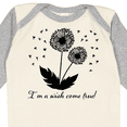 thumbnail image 4 of Inktastic I'm a Wish Come True Dandelion in Black Boys or Girls Long Sleeve Baby Bodysuit, 4 of 5