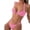Pink, variant on Women's Color Sexy Push-Up Two-Piece Swimsuit Bikini Set Army Green L