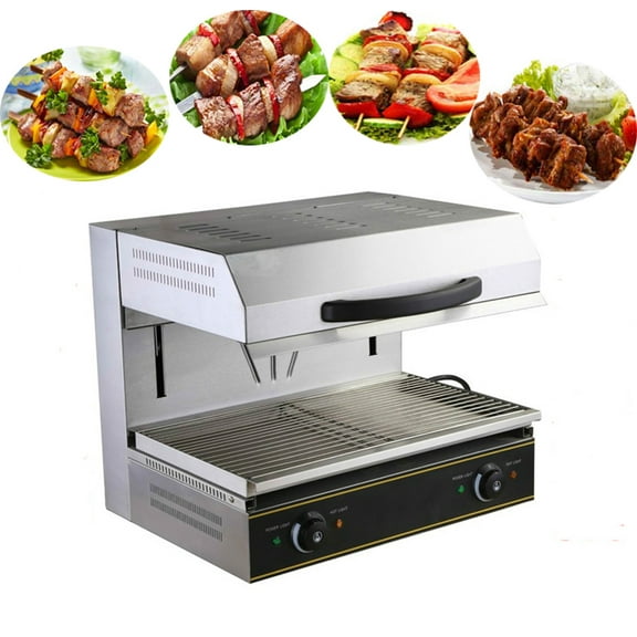INTBUYING Commercial Lift-up Salamander Kitchen Restaurant Electric Food Baking Oven Cheese Melter Stainless Steel 220V