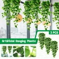 thumbnail image 2 of Household Pendant Clearance! FNGZ 3Pcs Artificial Hanging 3.6Ft Fake Ivy for Wall Room Indoor and Outdoor Decoration (Without Basket), 3Pcs Artificial Flower Vines, 2 of 9