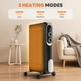 thumbnail image 6 of JIOABL Oil Filled Radiator Heater for Indoor Use, 1500W with Adjustable Thermostat, for Office Bedroom Home,Black, 6 of 9
