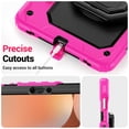 thumbnail image 7 of for Samsung Galaxy Tab S10 Lite/S10 FE/S9 FE/S9 Case 11 inch, 360 Rotating Shockproof Cover with Stand, Handle, Shoulder Strap (SM-X520/X510/X710), Rose, 7 of 7