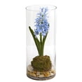 thumbnail image 1 of Nearly Natural 1631 14 in. Hyacinth & Sedum Artificial Arrangement, 1 of 1