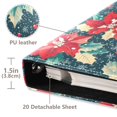 thumbnail image 3 of FORMRS 3 Ring Photo Album 4"x6" Self Adhesive Large Capacity PU Leather Cover, Christmas Themed Leaves, 3 of 8