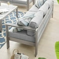 thumbnail image 5 of Modway Shore Sunbrella® Fabric Aluminum Outdoor Patio Sofa in Silver Gray, 5 of 6