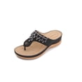 thumbnail image 2 of Zapatos de mujer Tacón inclinado Sandalias de tacón bajo Zapatillas casuales de talla grande Chanclas Wmkox8yii  hj789, 2 of 4