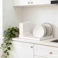 thumbnail image 5 of Draining Rack Foldable Hanging Dish Drying Rack White Countertop Organizer With Utensil Cup Stand Sturdy Portable Kitchen Drainer(1Pc) by JASKFLY, 5 of 5