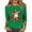 Green, variant on Bexdxz Cute Ghost Pumpkin Halloween 3/4 Sleeve Shirts for Women Funny Bat Graphic Crew Neck Three Quarter Length Tee Fall Casual Holiday Top Black 2XL