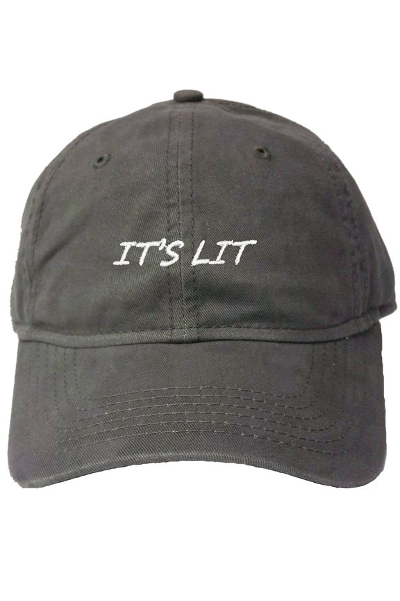 Adult It's Lit Embroidered Deluxe Dad Hat
