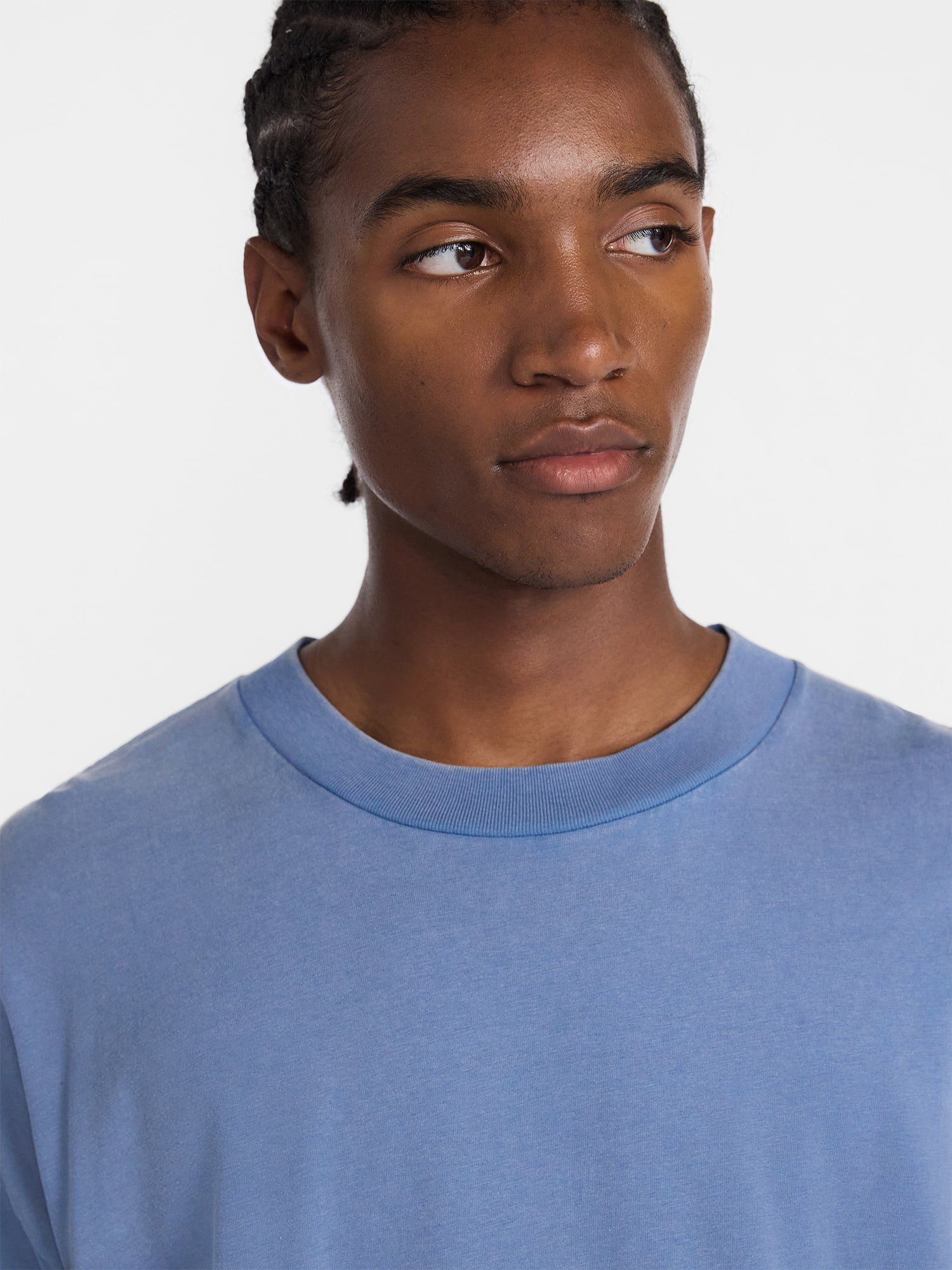 No Boundaries Men's Oversized Boxy Tee Shirt with Short Sleeves, XS-4XLT