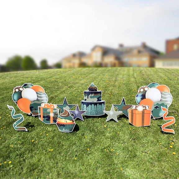 Victory Store Camouflage Birthday Party Yard Sign Set 19309