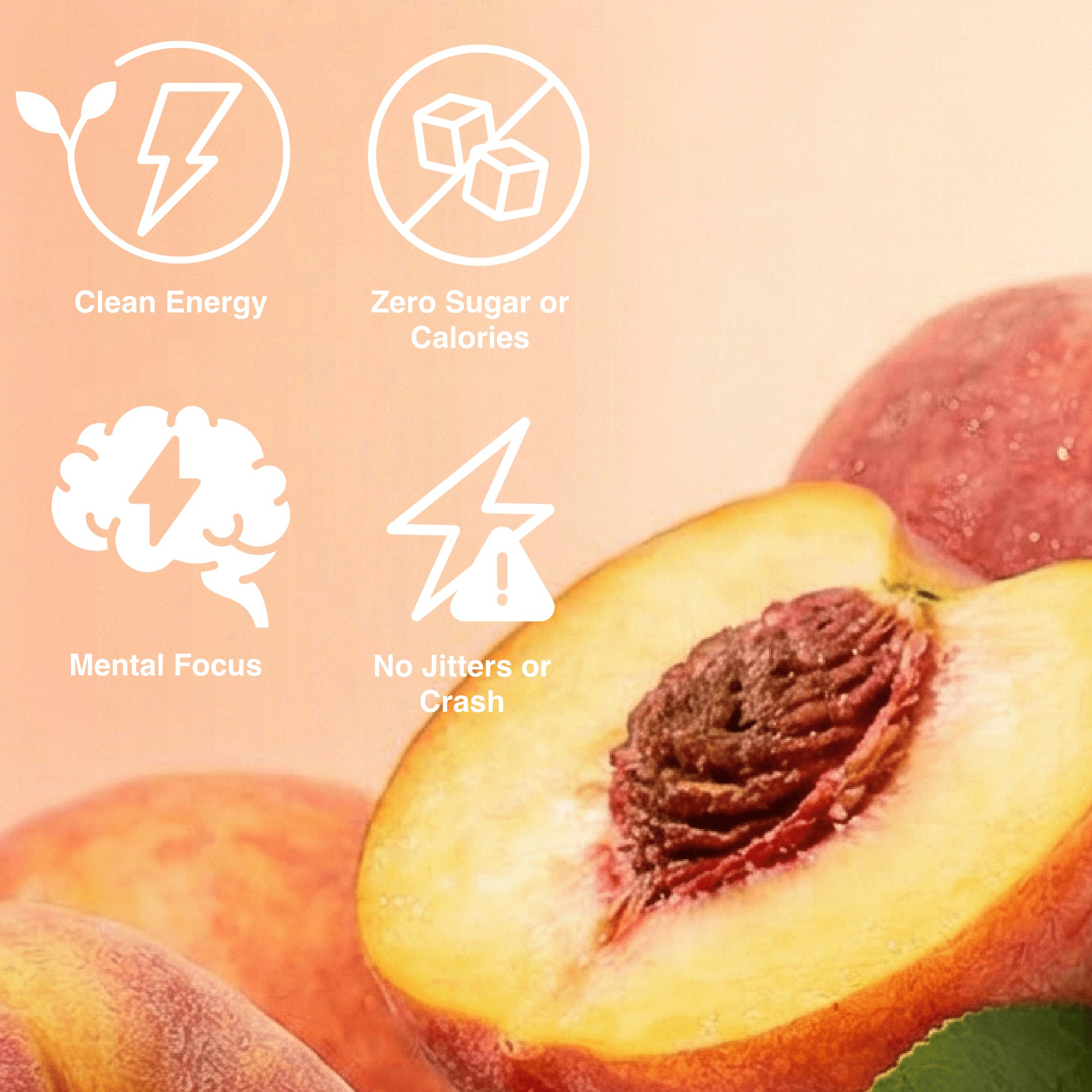 Phocus Caffeinated Sparkling Water Peach