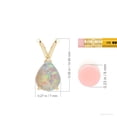 thumbnail image 6 of Angara Natural Opal Necklace - Pear Shaped Opal Pendant Necklace in 14K Yellow Gold for Women (Size-9x7mm) - October Birthstone Jewelry | 14K Yellow Gold Necklace, 6 of 11