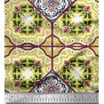 thumbnail image 1 of Soimoi Japan Crepe Satin Fabric Tiles Moroccan Printed Craft Fabric by the Yard 42 Inch Wide, 1 of 1