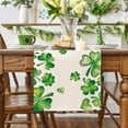 thumbnail image 3 of Green Shamrock Bushes St. Patrick''s Day Table Runner, Seasonal Spring Holiday Kitchen Dining Table Decoration for Indoor Outdoor Home Party Decor 13 x 72 Inch, 3 of 6