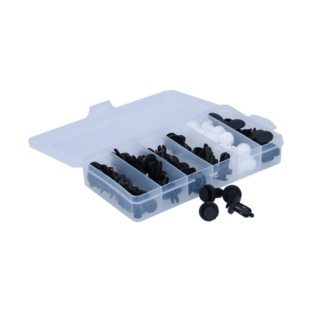 Remache de pasador para carrocería de automóvil, 100 piezas, clips de sujeción para automóvil, kit de sujeción de parachoques, retenedor de empuje de guardabarros, instalación sin esfuerzo