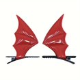 thumbnail image 4 of 2pcs Cyberpunk Bat Wings Hair Clip - Y2K Style Barrette for Cosplay, Parties, and Halloween - Devil Hair Accessory, 4 of 5