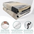 thumbnail image 4 of Twin Quilt Set 68''x86'', Grey Beige Abstract Lightweight Summer Bedspread Coverlet Set with 2 Pillow Shams, Watercolor Modern Geometric Breathable All Season Quilt Bedding for Dorm/Bedroom, 4 of 9