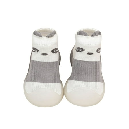 

kpoplk Toddler High Top Sneakers Summer And Autumn Comfortable Toddler Shoes Cute Pattern Toddler Slippers Boys(Grey)