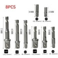 thumbnail image 1 of MYG Drill Socket Adapter 1/4in Hex Shank Extension bar For Impact Driver 1/2 3/8 1/4, 1 of 9