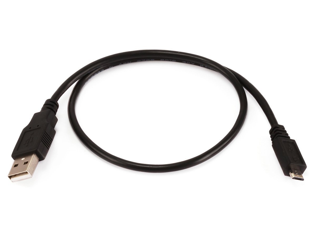 1.5Feet 28AWG USB 2.0 A Male to 5pin microB Male Cable, Black