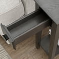 thumbnail image 5 of Leick Home Teegan Solid Wood Narrow Side End Table with Shelf and Drawer, Smoke Gray, 5 of 17