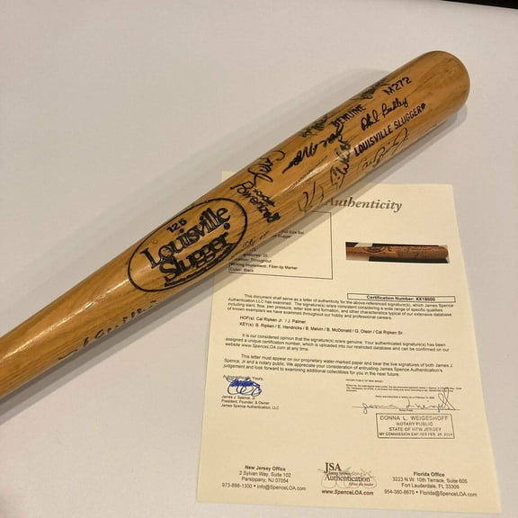 Cal Ripken Sr. Cal Ripken Jr. Billy 1991 Baltimore Orioles Signed Bat JSA COA