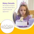 thumbnail image 3 of Diadema de cumpleaños para niña, ropa adornada con diamantes de imitación, diademas para celebración, accesorio de decoración, accesorio Accesorio para el cabello Plata Diamante de imitación blanco Guardurnaity AP011165-04, 3 of 6