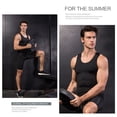 thumbnail image 5 of YUSHOW 3 Pack Mens Athletic Compression Shirts Sleeveless Quick Dry Slimming Body Shaper Workout Tank Top Size M, 5 of 7