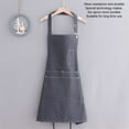 thumbnail image 6 of Canvas Work Apron With Front Pocket Adjustable Extra Long Straps, Chef Cotton Aprons for Men Women with Large Pockets, 6 of 7