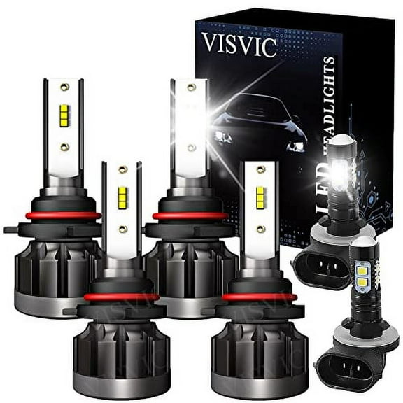 For Chevy Silverado 1500 2500 3500 HD (2001-2002) 9005 9006 LED Headlight Bulbs   880 LED Fog Light Bulbs o, LED Headlights Conversion kit, 6500K Cool White IP68 Waterproof, Pack of 6,