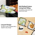 thumbnail image 4 of White Hibiscus Flowers and Leaves Apron Set with Oven Mitts Pot Holders Set of 5 Kitchen Stuff Accessories, 4 of 6