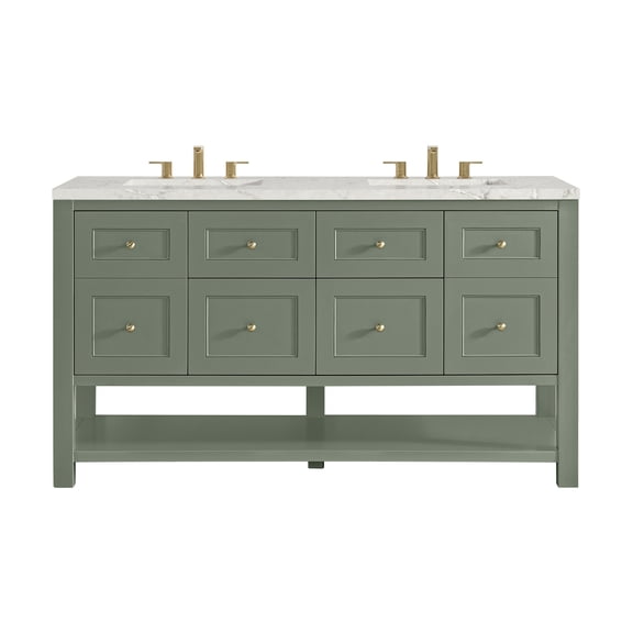 James Martin Vanities 330-V60d-3Vsl Breckenridge 60" Free Standing Double Basin Poplar