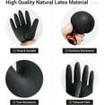 thumbnail image 2 of 3 Pairs Dishwashing Gloves, Reusable Latex Cleaning Gloves for Housework Kitchen Bathroom, Durable Flexible & Anti-slip, Smooth Lining, Easy On & Off, Large, Black, 2 of 4