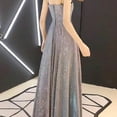 thumbnail image 2 of Evening Dress  Women's Halter Bling Party Wedding Banquet Long Dress  Elegant Prom Formal Gown, 2 of 5