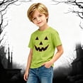 thumbnail image 2 of CONFREE Halloween Boys Short Sleeve Tshirts Crew Neck Pumpkin Face Graphic Soft Hallowmas T-Shirts for Kids, 2 of 5