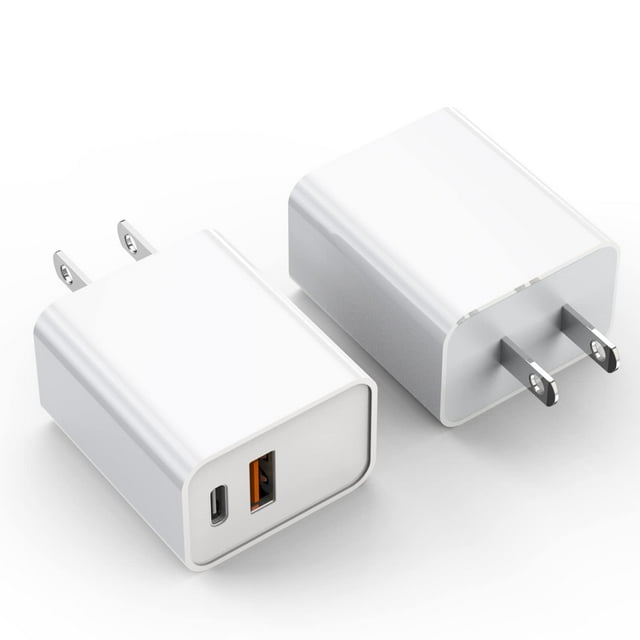 Bloque de carga DelTucci de 20 W con doble puerto USB C para iPhone 16/15