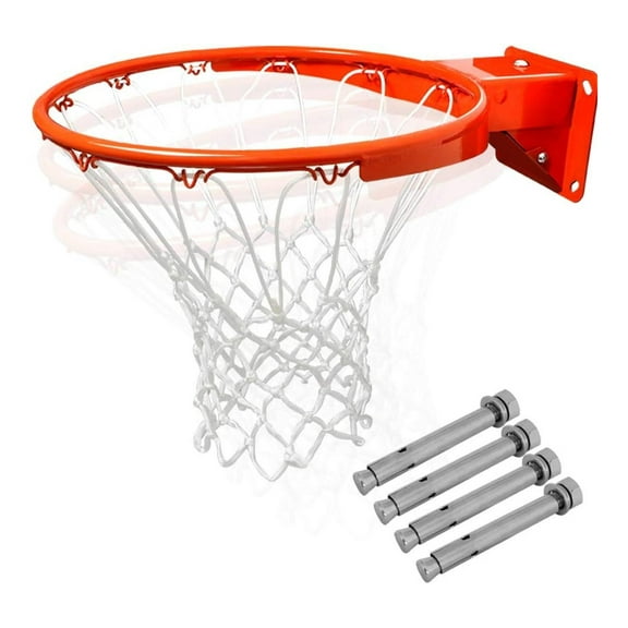 Heavy Duty Wall Mounted Basketball Rim, 18 inch Professional Hanging Basketball Goal Fits Indoor and Outdoor Wall
