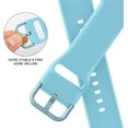 thumbnail image 4 of KOMI Sport Band for Apple Watch Bands 49mm 45mm 44mm 42mm 41mm 40mm 38mm, Soft Silicone Wristband Replacement Strap with Classic Clasp for iWatch Series 9 Ultra SE 8 7 6 5 4 3 2 1 for Women Men, 4 of 7