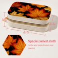 thumbnail image 5 of Maple Leaf Velvet Portable Necklace Holder with Removable Compartment - Earring Organizer, Jewelry Boxes, Organizer Box - Gift, 5 of 7