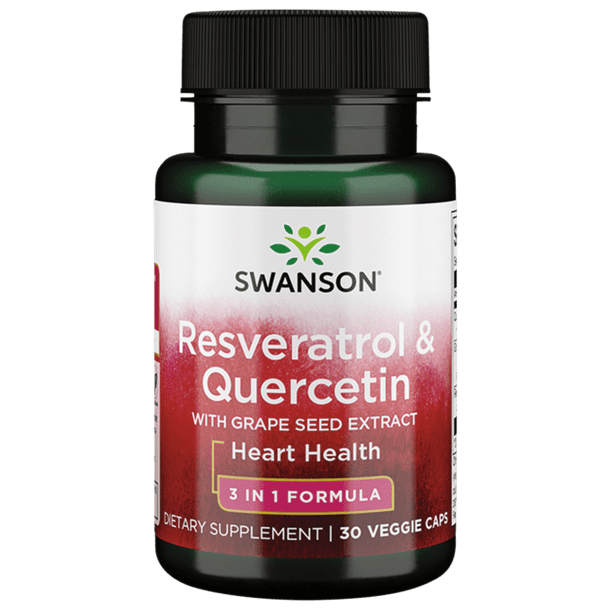 Swanson Resveratrol and Quercetin 30 Veggie Capsules.