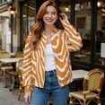 thumbnail image 2 of DISNIMO Zebra Stripe Printed Sweatshirts for Women Long Sleeve Jackets Warm Outwear Zip Up Sweatshirts with Pockets, L, 2 of 7