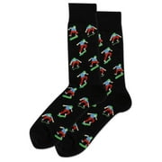 Hot Sox Mens Skateboarder Crew Socks, Mens Shoe Size 6-12.5, Black