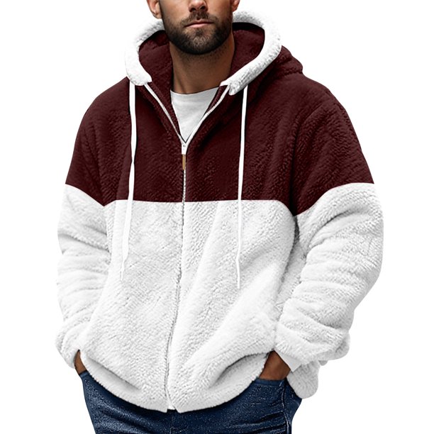 Men's Personalized Casual Printing Long Sleeve Zipper Sweater Thick Cotton Suit WinterXL