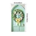 thumbnail image 3 of Happy Easter Door Cover Large Bunny Door Banner Welcome Easter Spring Banner Holiday Party Decorations Spring Easter Hanging Decorations, 3 of 6