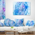 thumbnail image 4 of Designart Blue Fractal Planet of Bubbles - Abstract Throw Pillow - 18x18, 4 of 5