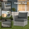 thumbnail image 5 of XIZZI Patio Furniture Sets 10 Pieces with Outdoor Wicker Swivel Rocking Chairs Coffee Table and Fire Pit,Black, 5 of 11
