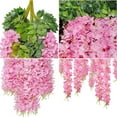 thumbnail image 6 of 24pcs Wisteria Hanging Flowers Artificial Pink Flower Garland for Wedding Decoration 3.7ft Floral Vine Silk Flower Flowers Wedding Arch Party Outdoor Home Chirtmas Decor, 6 of 13
