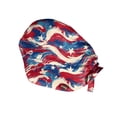 thumbnail image 3 of Independence Day 250th Anniversary Working Cap with Sweatband, Adjustable Patriotic Scrub Hat for Professionals, Dust-Proof Unisex Head Cover July 4th #0192 Deep Red, 3 of 7